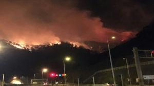 Trabzon’un Sürmene ilçesi Çamburnu mevkiinde büyük yangın
